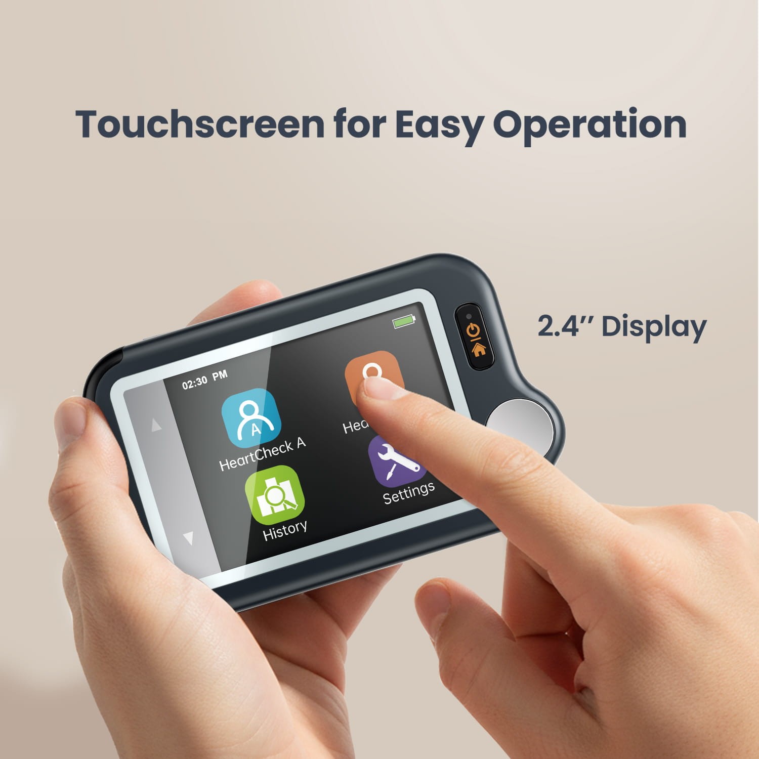 Touch Screen EKG Monitor Heart Monitor with ECG Cable AI-ECG Analysis via App