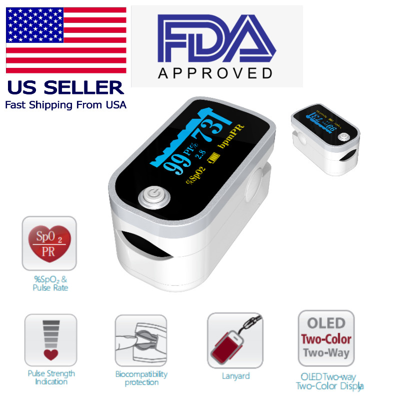 Fingertip OLED Pulse Oximeter Oxygen Saturation SpO₂ Heart Rate Monitor SPO2