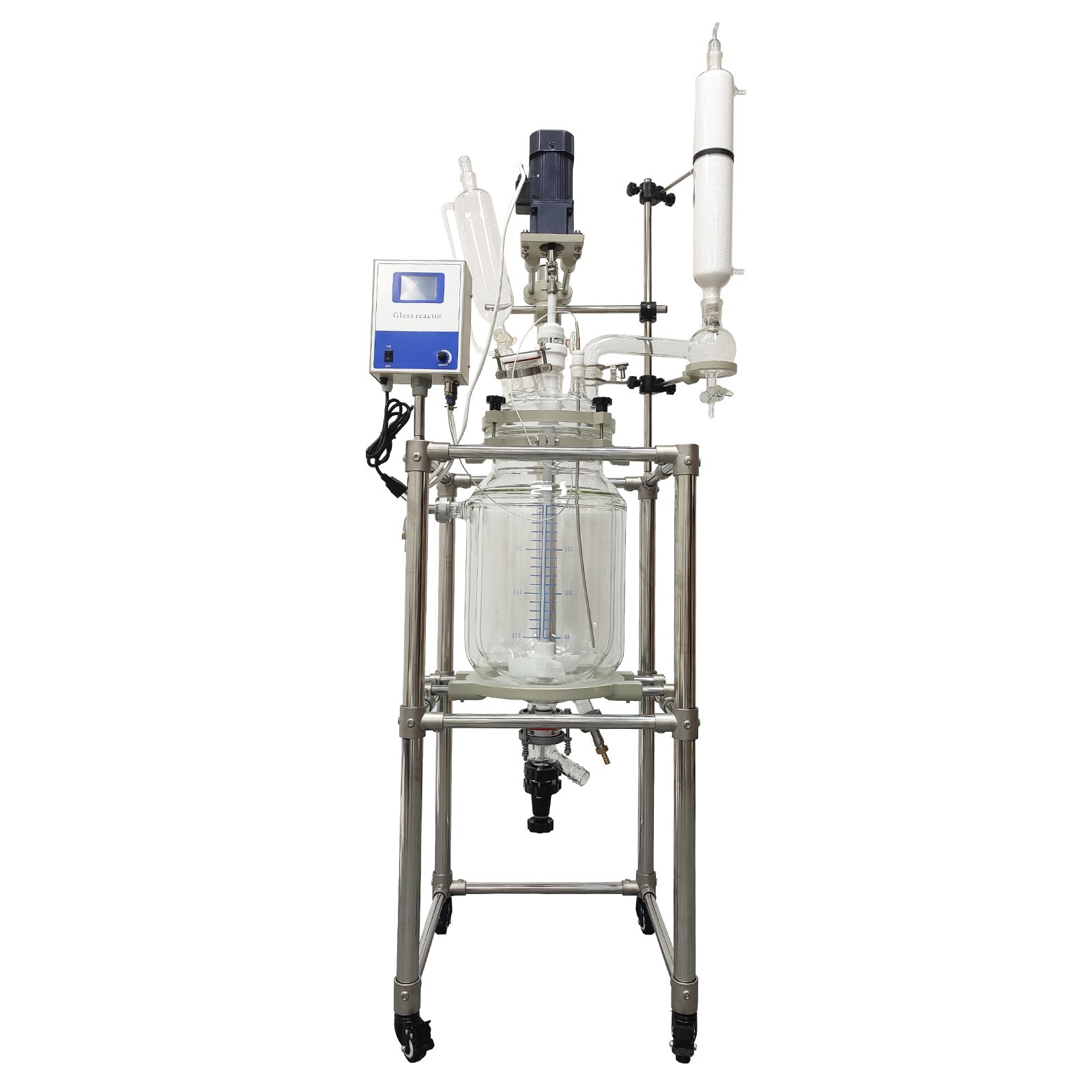 110V 20L Double-Layer Glass Reactor Laboratory Chemical Jacketed Glass Reactor