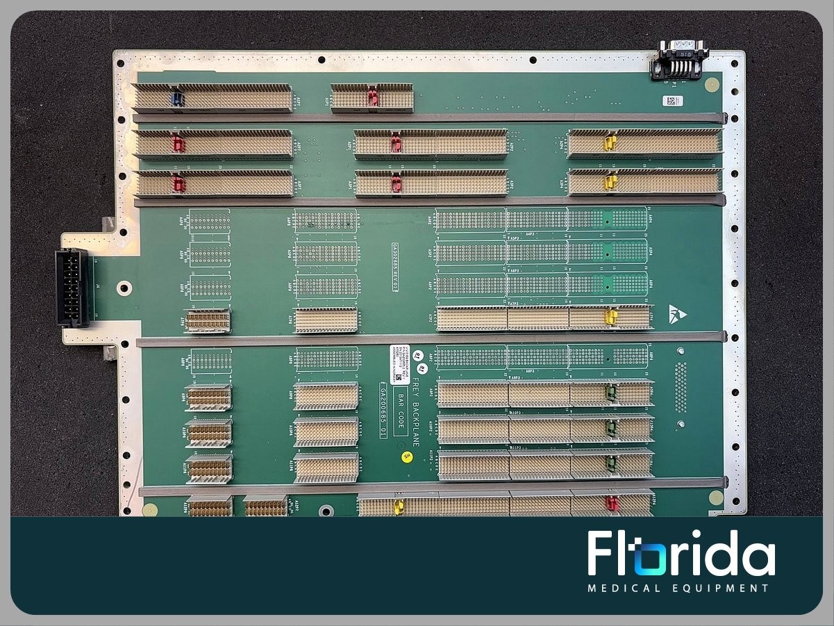 GE VIVID E9 FREY BACKPLANE MODEL: GA200685-2 REV 1 – 30 DAYS WARRANTY