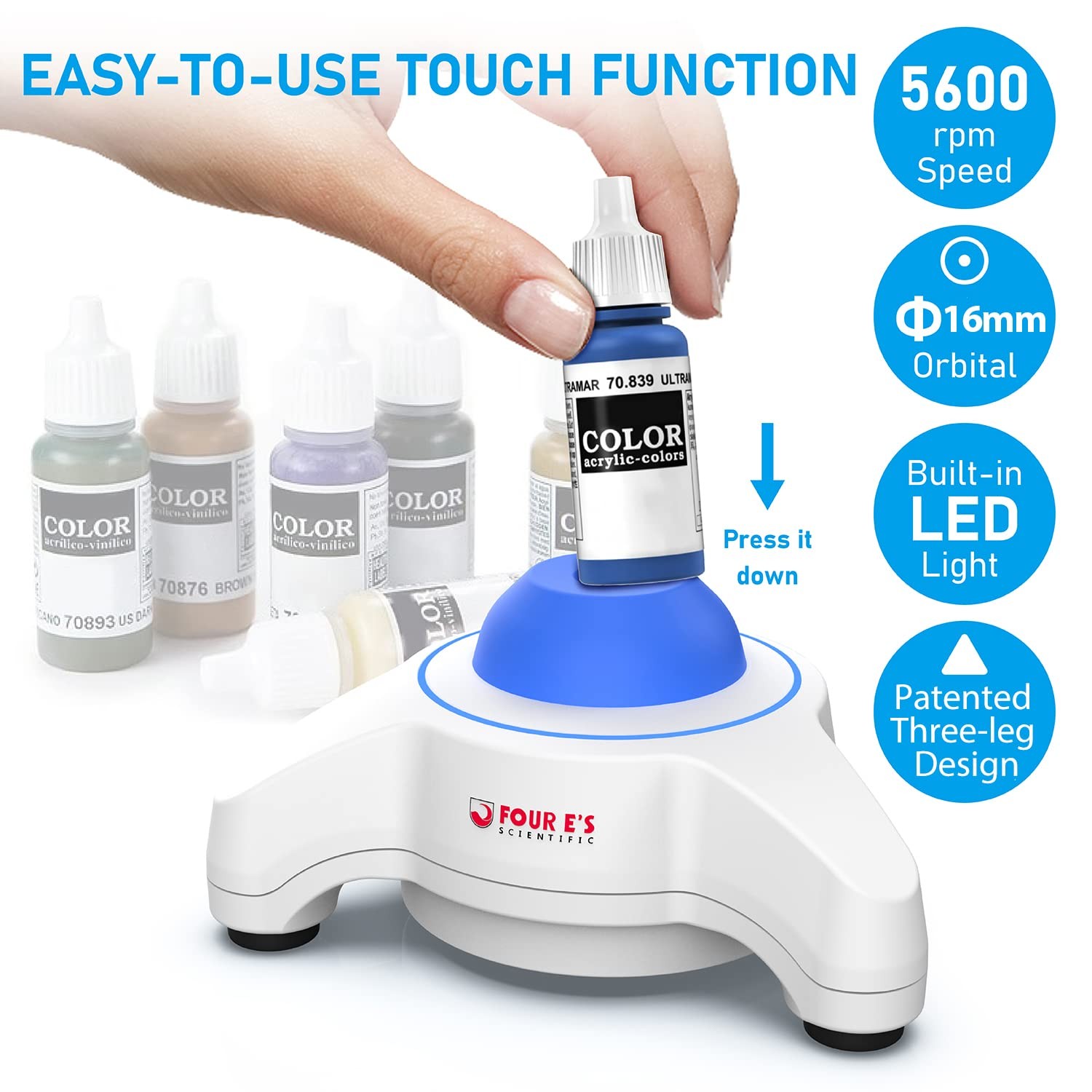 Lab Mixer Mini Vortex Mixer Lab Vortex Mixer Shaker 5600rpm for Lab Paint Ink US