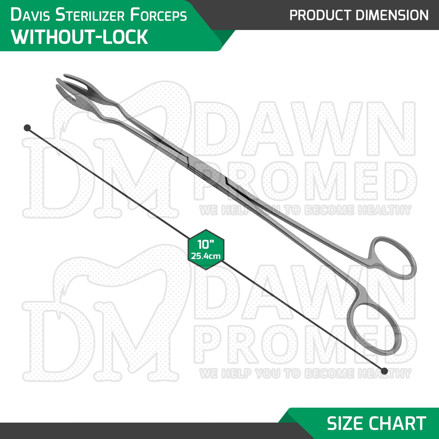 6 Pcs Davis Sterilizer Forceps 10″ 4-Prong Without Lock Lab Dental Surgical Set