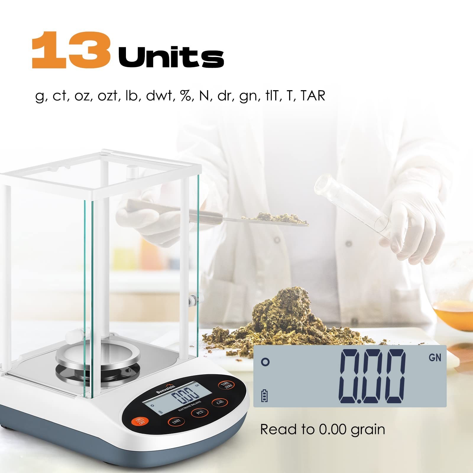 Bonvoisin Analytical Balance 300gx1mg Precision Lab Scale Digital Electronic …