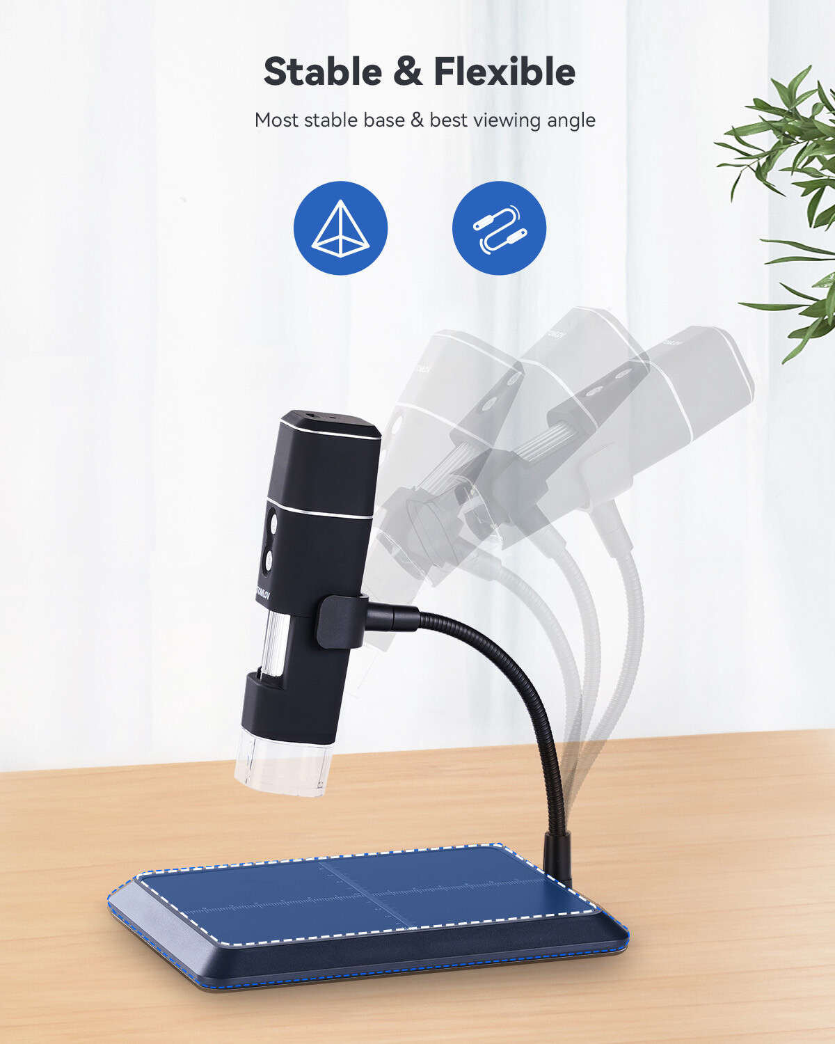 TOMLOV WiFi 1000X Digital Microscope 1080P USB Coin Magnifier Camera for iPhone