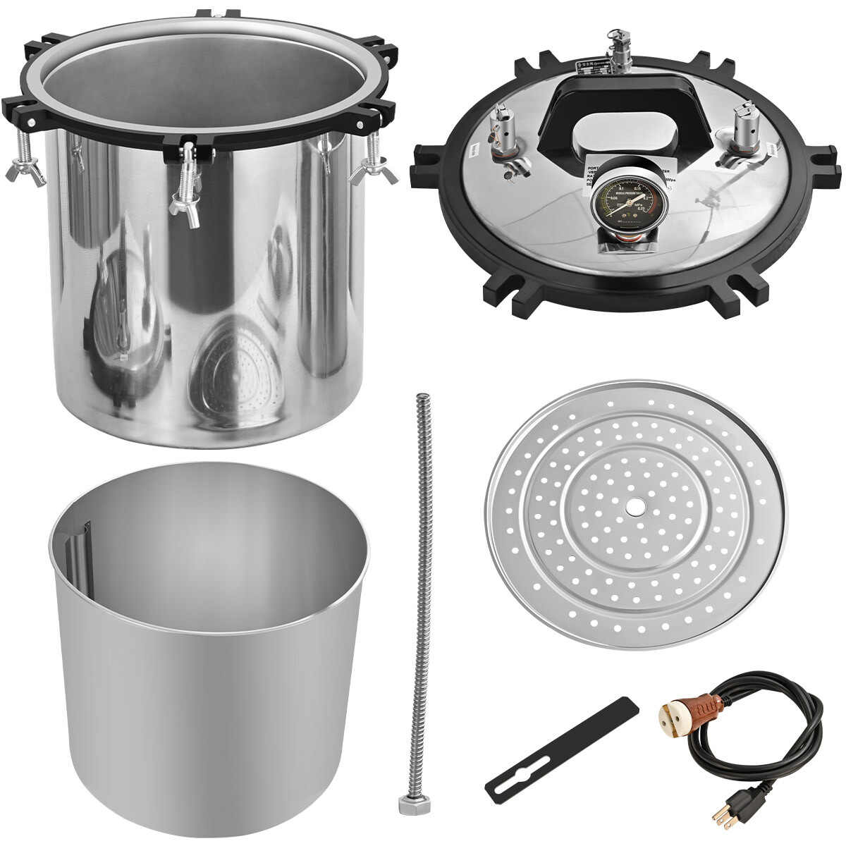 18L Stainless Steel Steam Autoclave Sterilizer Dental Pressure Sterilization