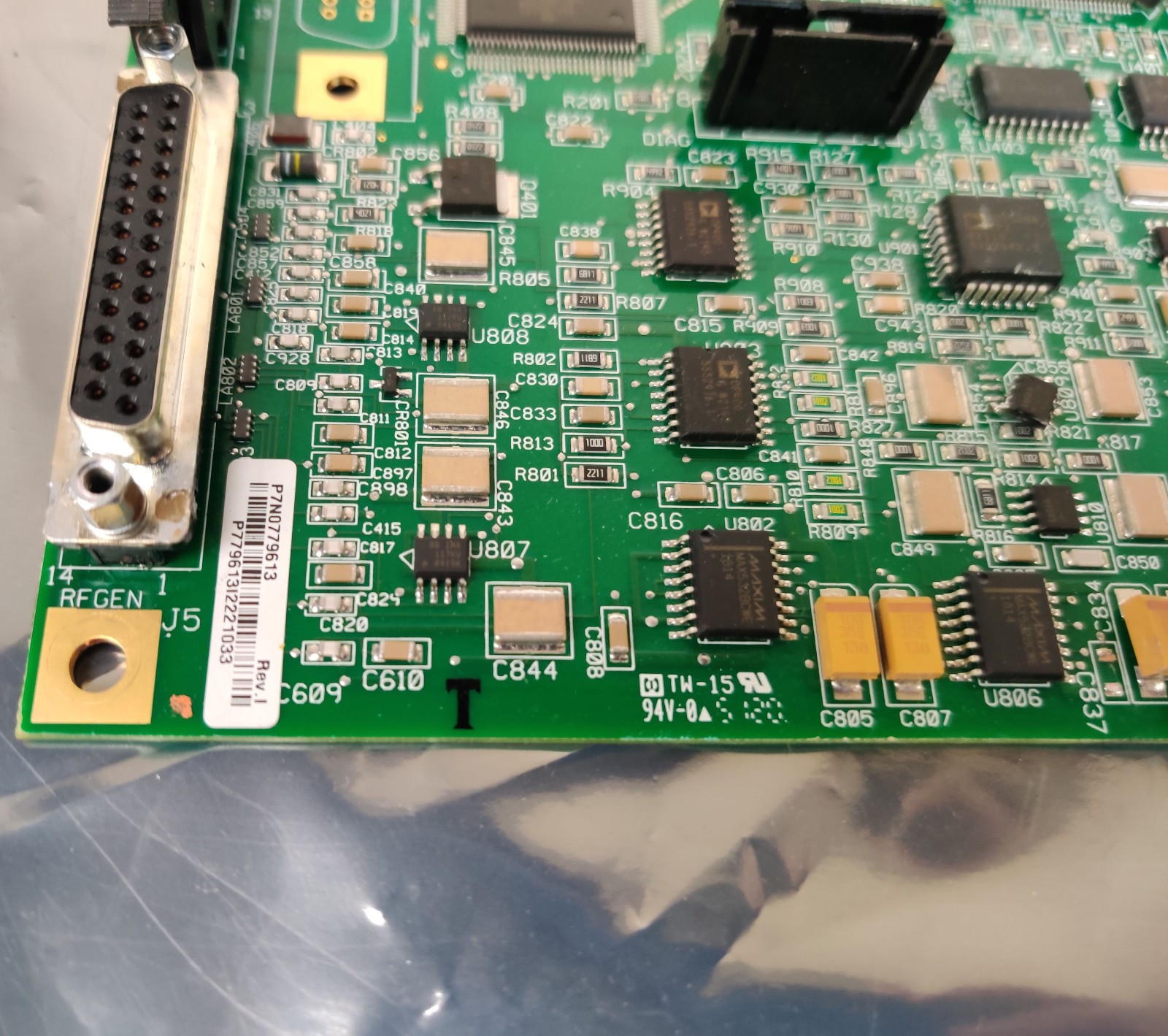 PerkinElmer Optima N0779614 issue C PCB Board RF CTRLR/LIMIT IEEE Emulator
