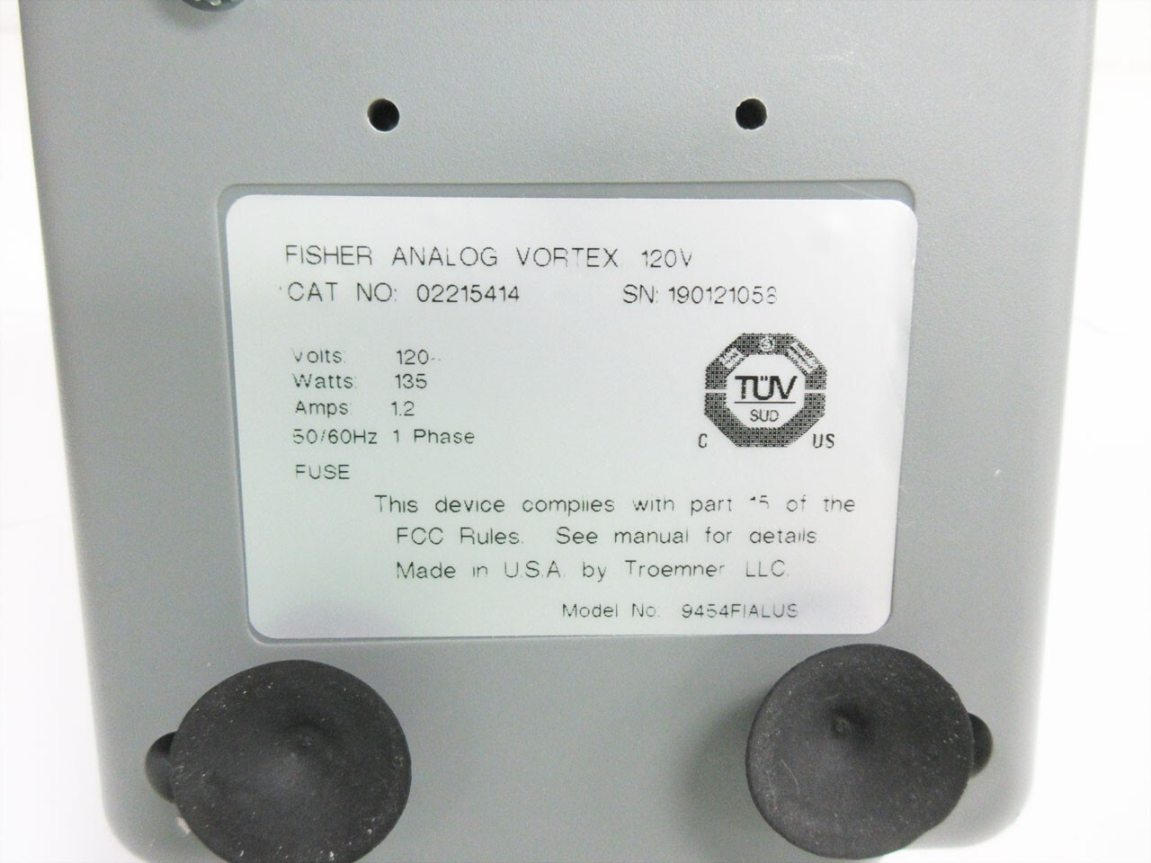 FISHER SCIENTIFIC 02215414 ANALOG VORTEX MIXER 3″ ROUND PLATFORM FISHERBRAND ~ V
