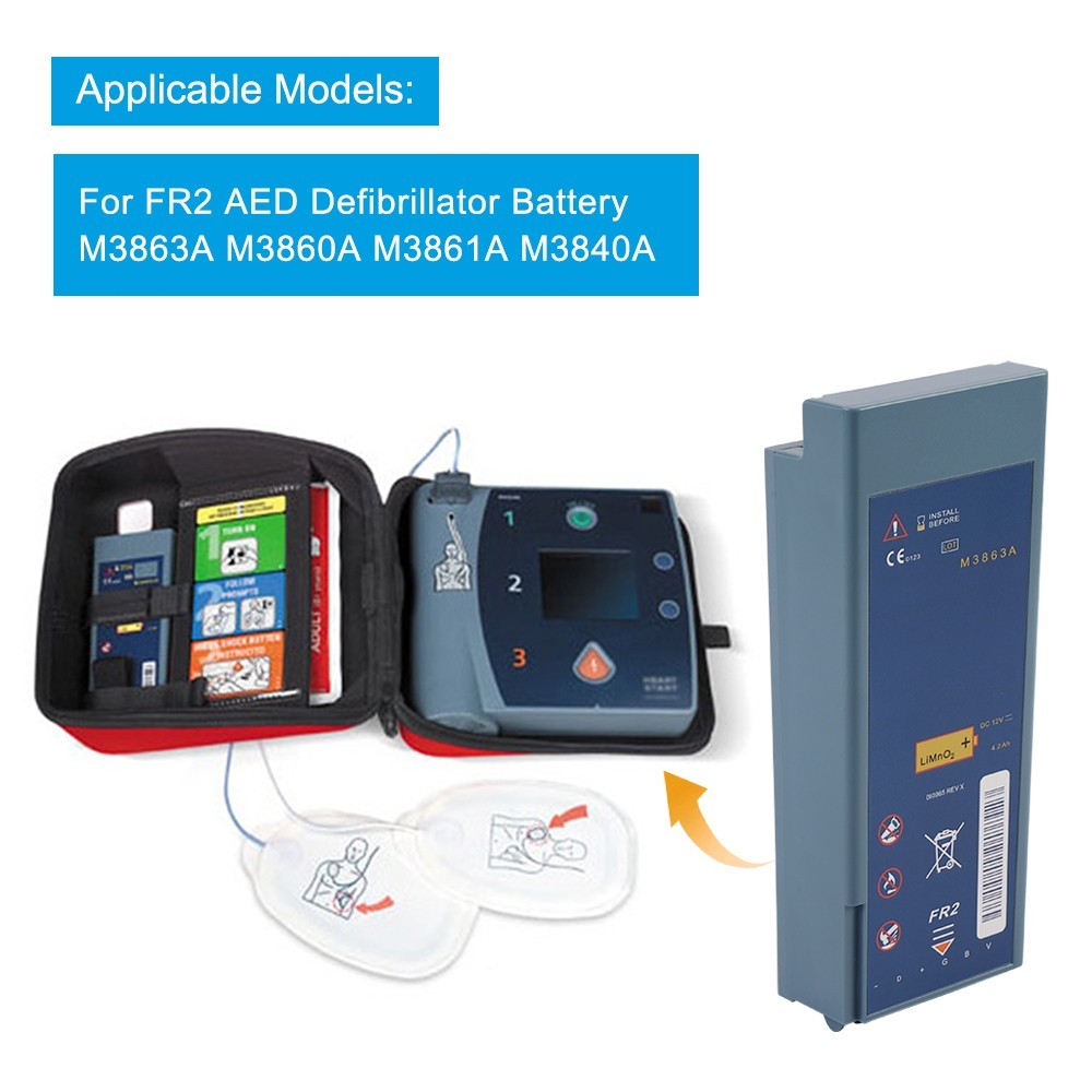 M3863A Lithium Battery For Philips Heartstart FR2 Defibrillator Battery M3860A