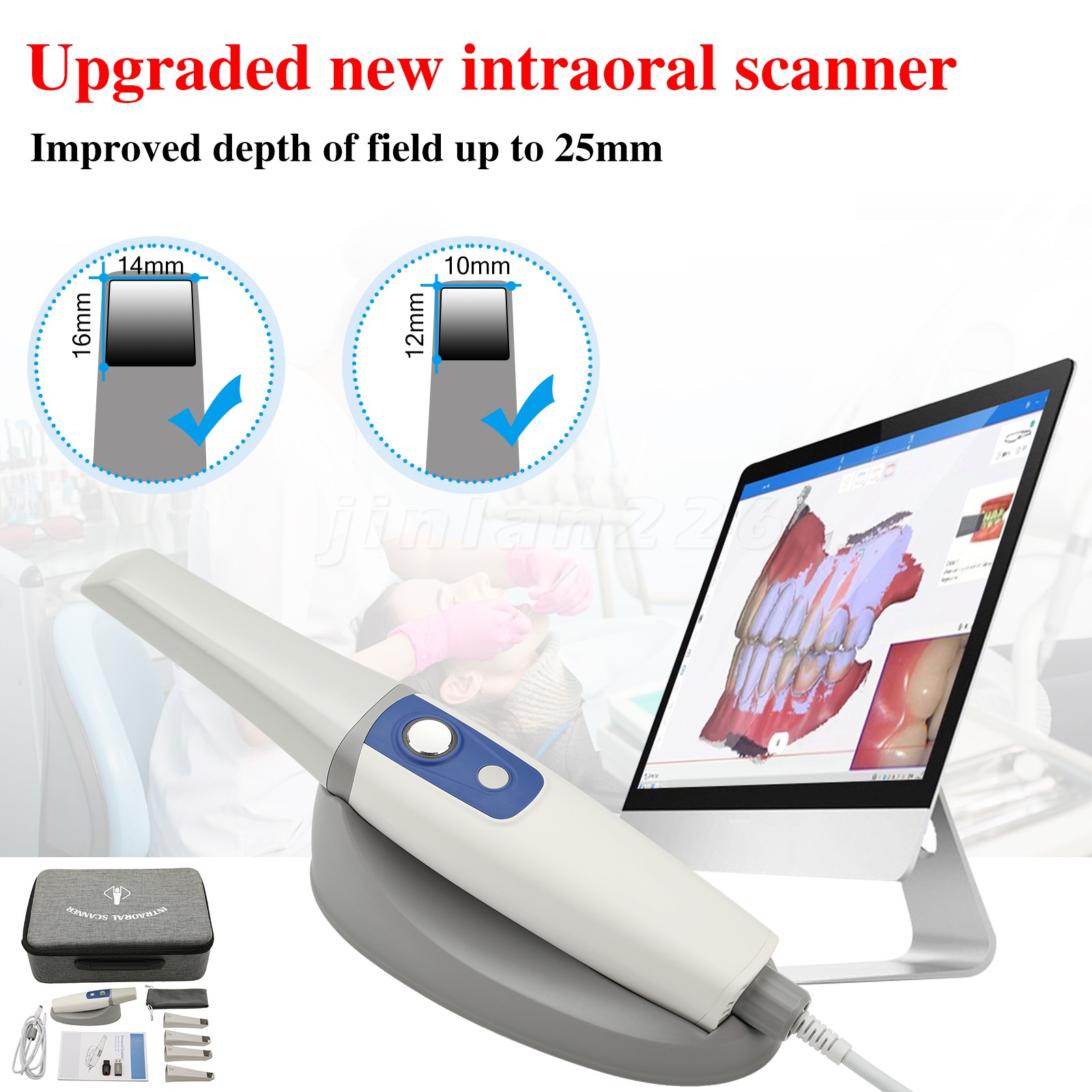 Woodpeck Style Dental X Ray Imaging System RVG Digital X-Ray Sensor Size 1.5