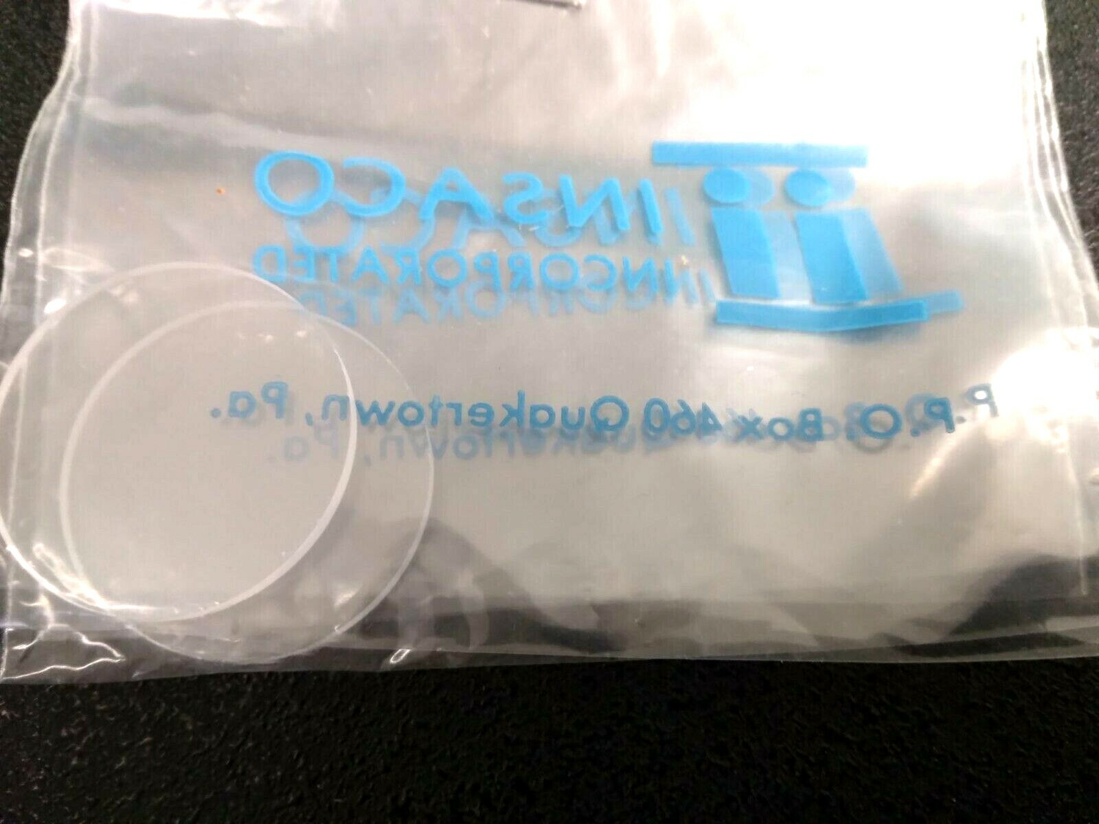 Insaco Sapphire Al2O3 Optical Windows Lenses 1″OD x 2mm (2 Pcs NOS)