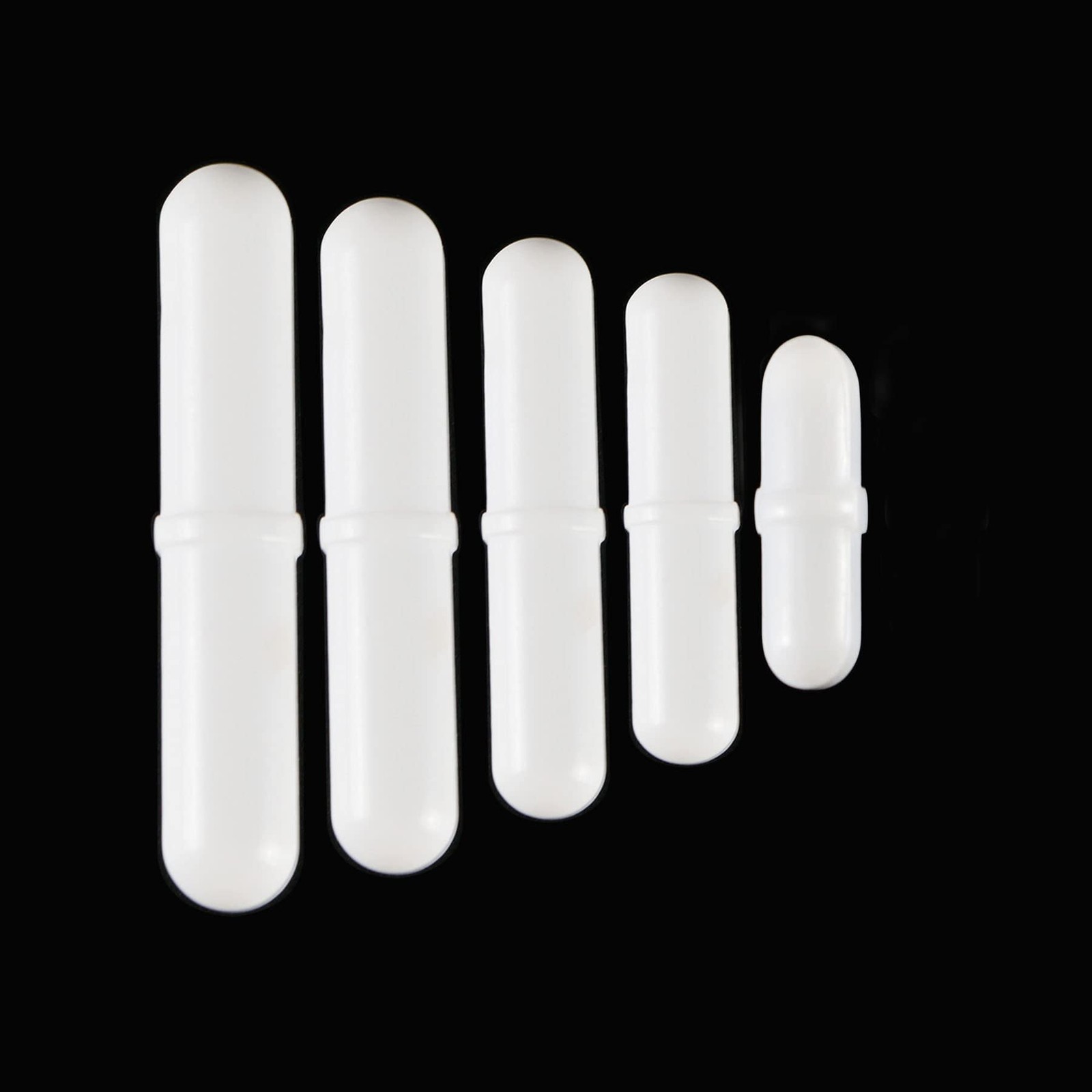 LABALPHA 6Pcs PTFE Magnetic Stirrer Bar, Stir Bar 20 mm, White
