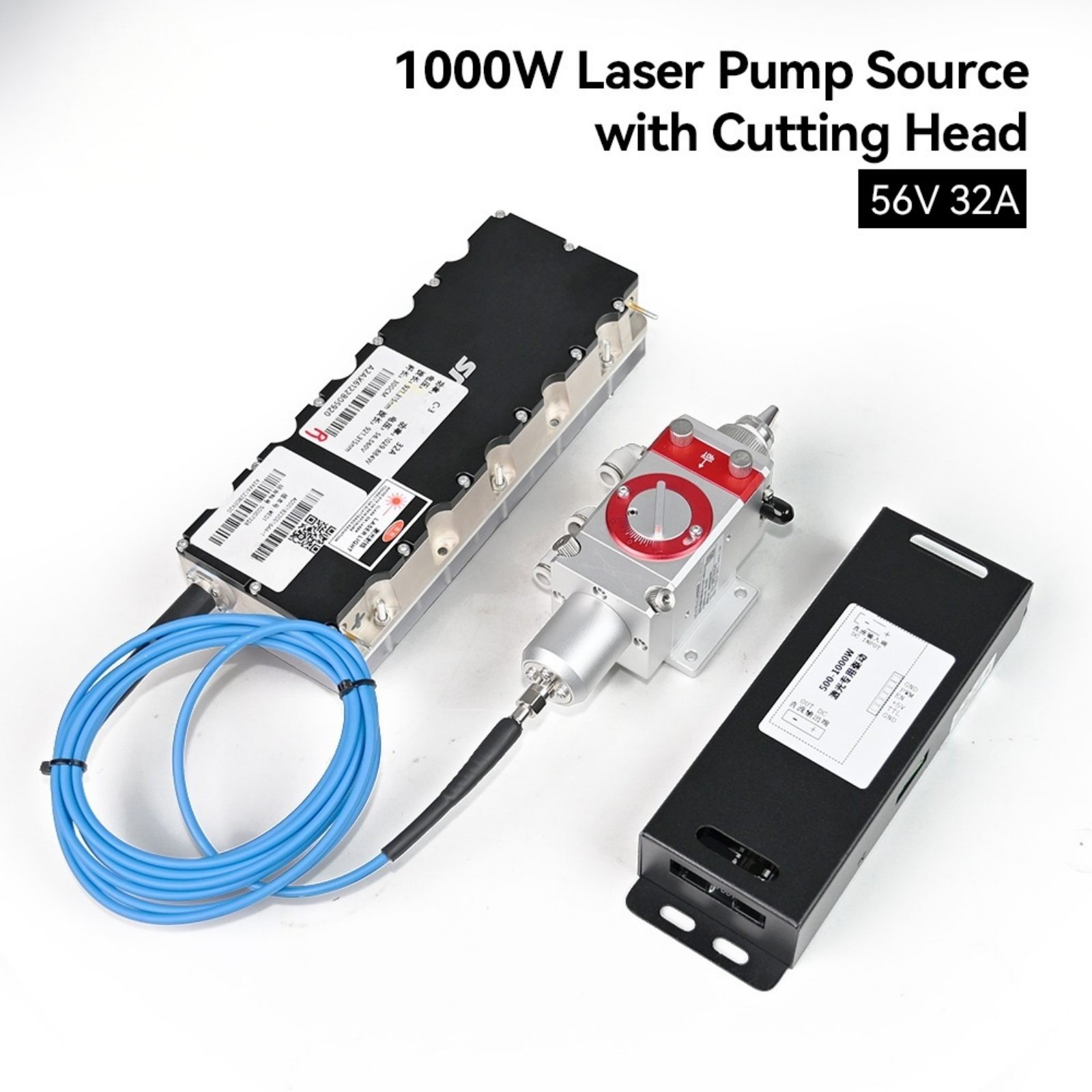 Raycus 1000W 3rd Gen SMA905 Laser Pump Driver Fiber Laser Head For DIY Cutting