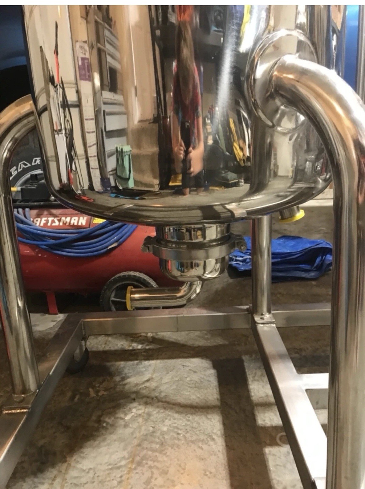 304 stainless steel Jacketed 150L Reactor ASME certified with Manway lid, usa