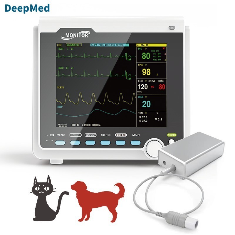 Veterinary ETCO2 Patient monitor Vital Signs Capnograph ECG NIBP SPO2 RESP TEMP