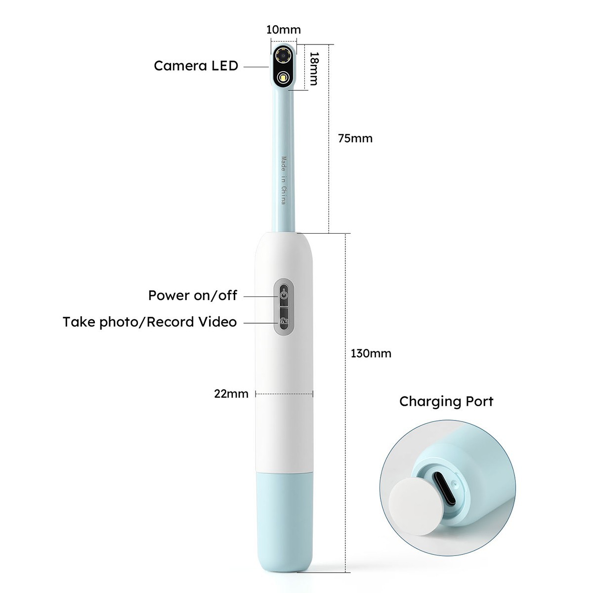 Dental WiFi Intraoral Camera Imaging Intra Oral Endoscope 7 LEDS 1/4 CMOS