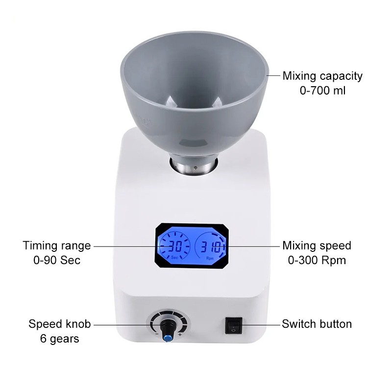 Dental Impression Material Mixer Alginate Lab Digital m Gypsum Powder Molding