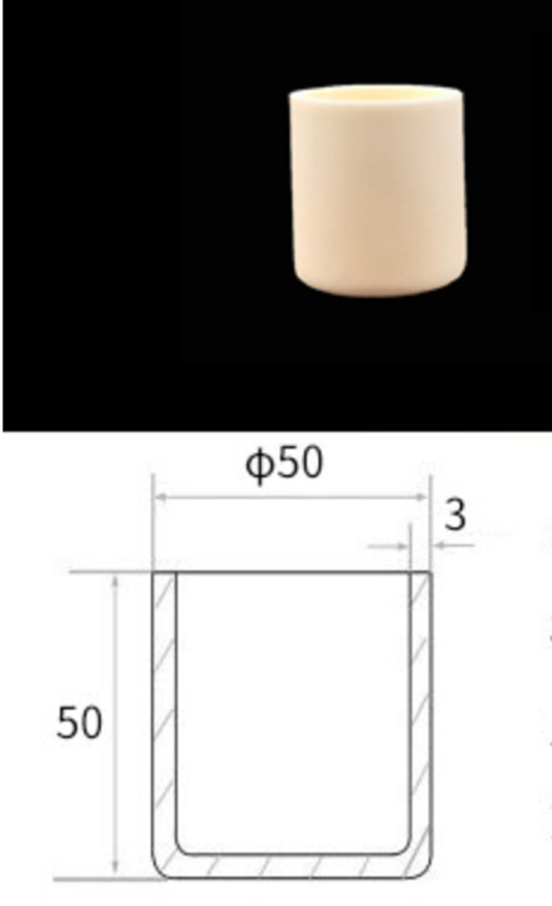 New 1pc 50*50mm Alumina crucible 99％Al2o3 Thermal analysis crucible