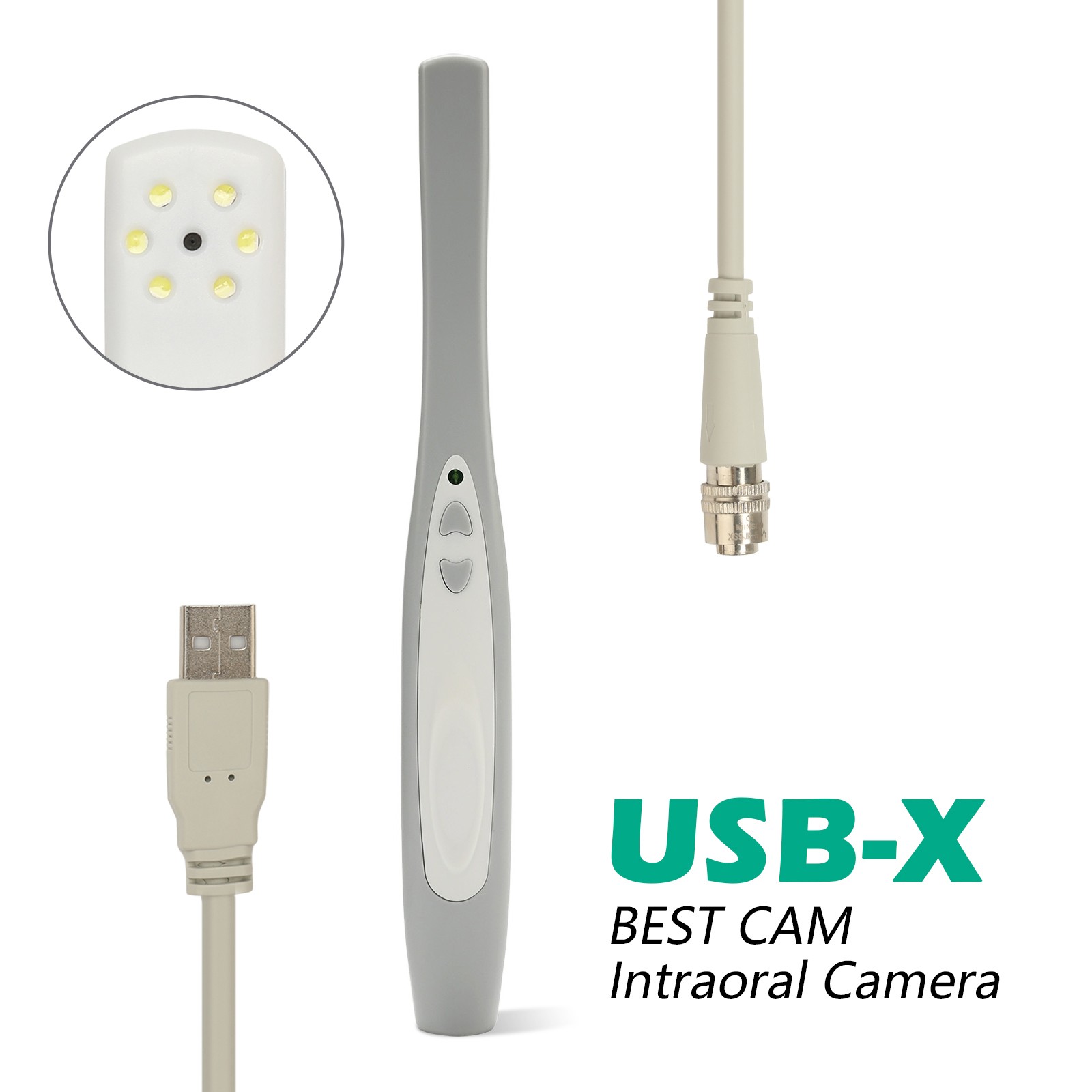 Dental Oral Camera USB Imaging HD Camera 6 LED light / 100*Sleeve Sheath