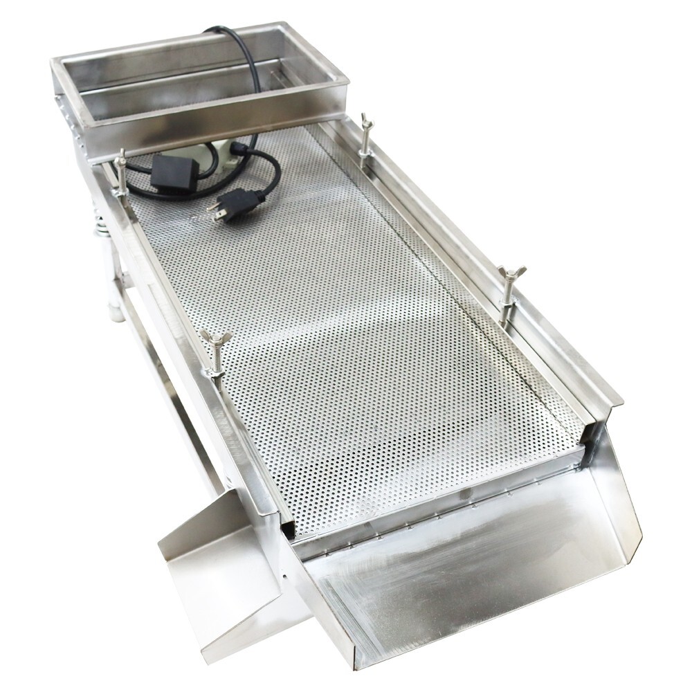 110V Stainless Steel Linear Vibrating Screen 2.5mm Sifter Sieve Screen Shaker