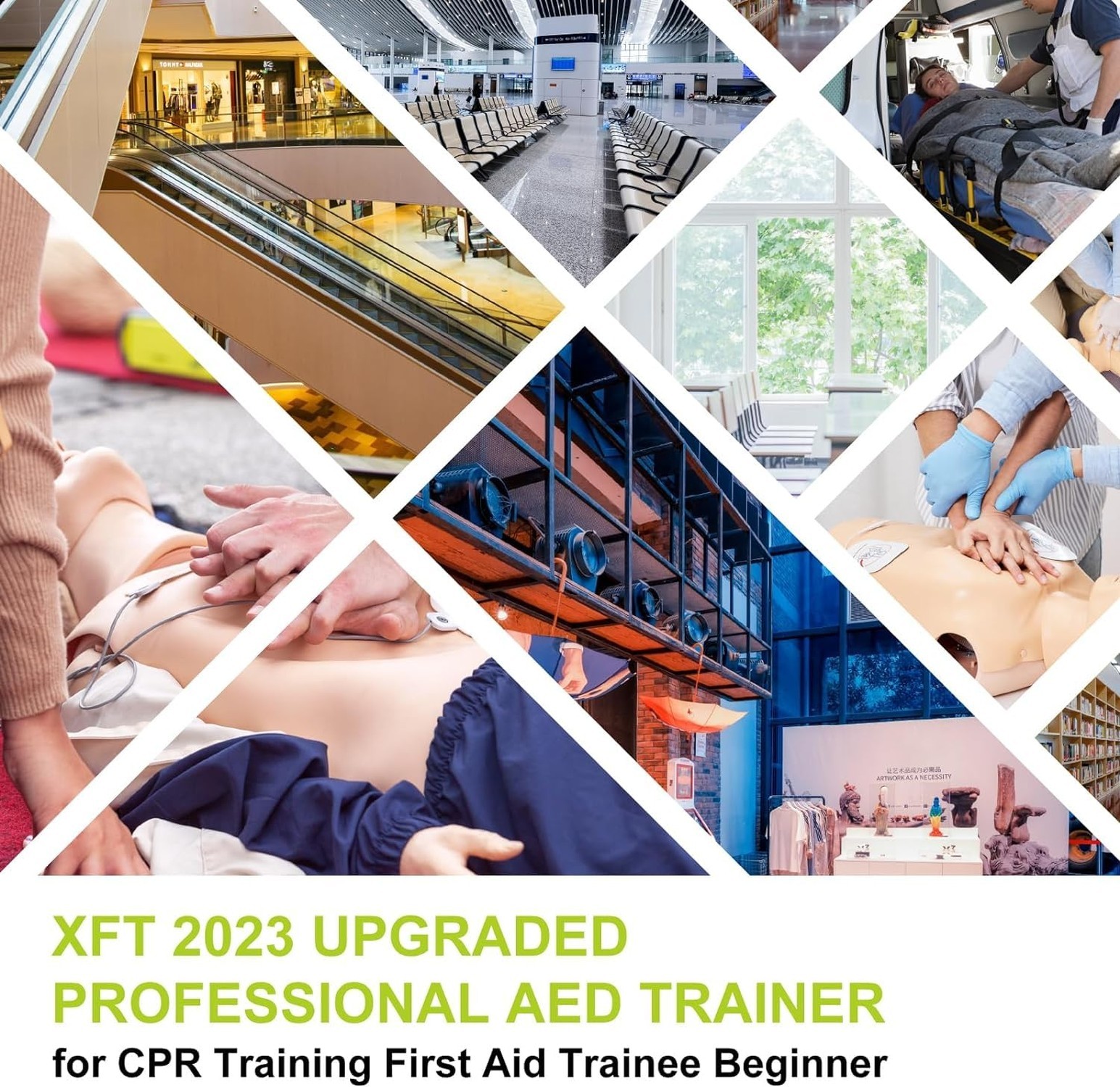 AED Trainer, XFT AED Training Kit CPR Training Equipment Training Device Auto…