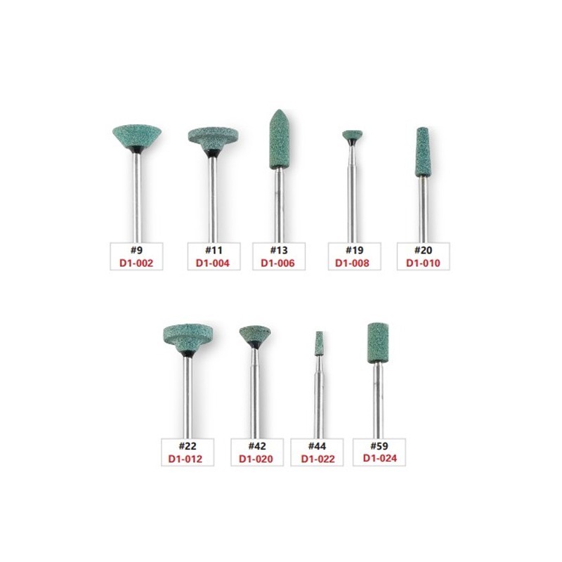Dental Green Mounted Stones 100pcs – Model #19