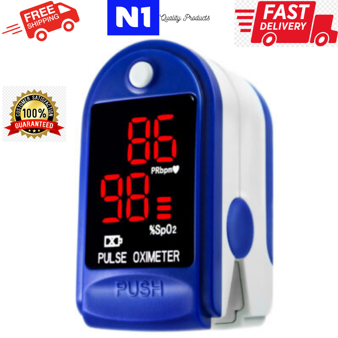 Finger Pulse Oximeter Blood Oxygen Saturation SpO2 Heart Rate O2 Monitor CE LED