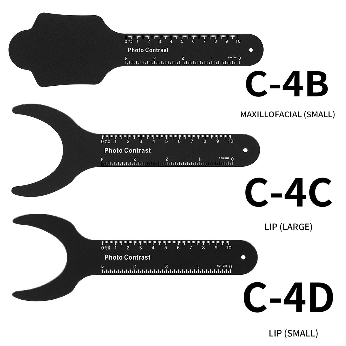 6 Pcs Dental Photography Contraster, 6 Size Black Background Board Intraoral Pho