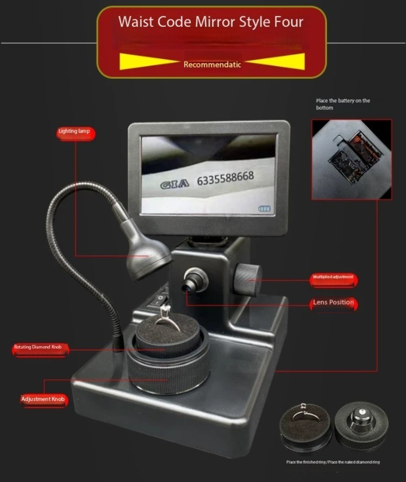 High Definition Diamond Gauge Electron Microscope GIA Laser Viewer