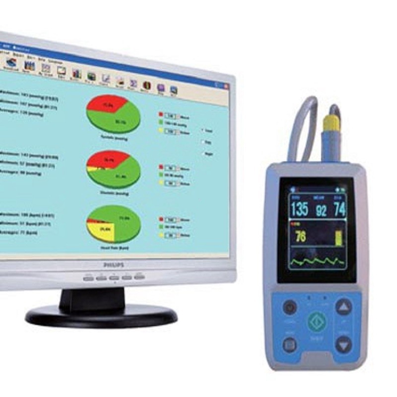 24Hour Ambulatory Blood Pressure Monitor w/Adult Cuff–Portable Holter BP Machine