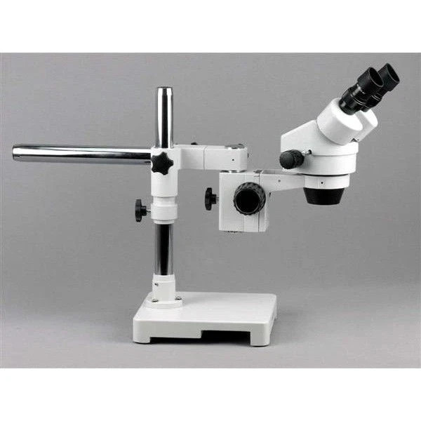 AmScope 7X-45X Stereo Zoom Microscope with Single Arm Boom Stand. SM-3B-203