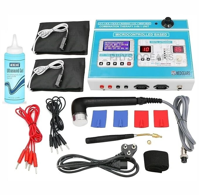 5 In 1 IFT MS Tens Ultrasonic Deep Heat Physiotherapy Machine Combo/Pain Relief