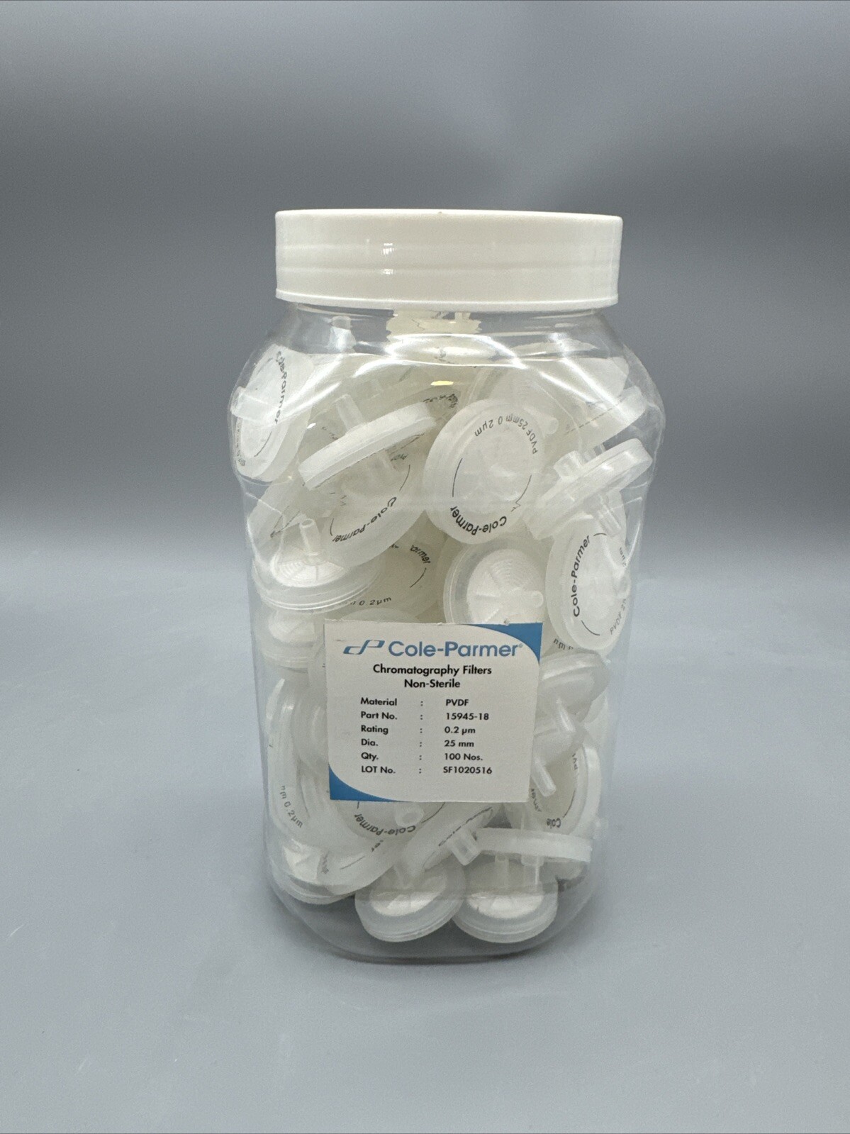 Cole-Parmer 25mm Chromatography Filters 100/Pack 15945-18
