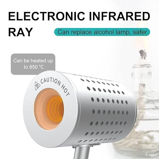 Esterilizador infrarrojo de laboratorio para inocular el anillo de vacunación.