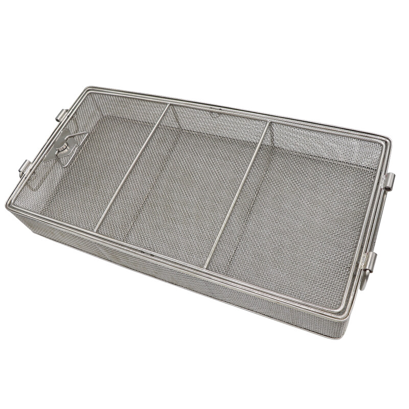 304 Stainless Steel Sterilization Basket Surgical Instrument Mesh Tray475*245*75