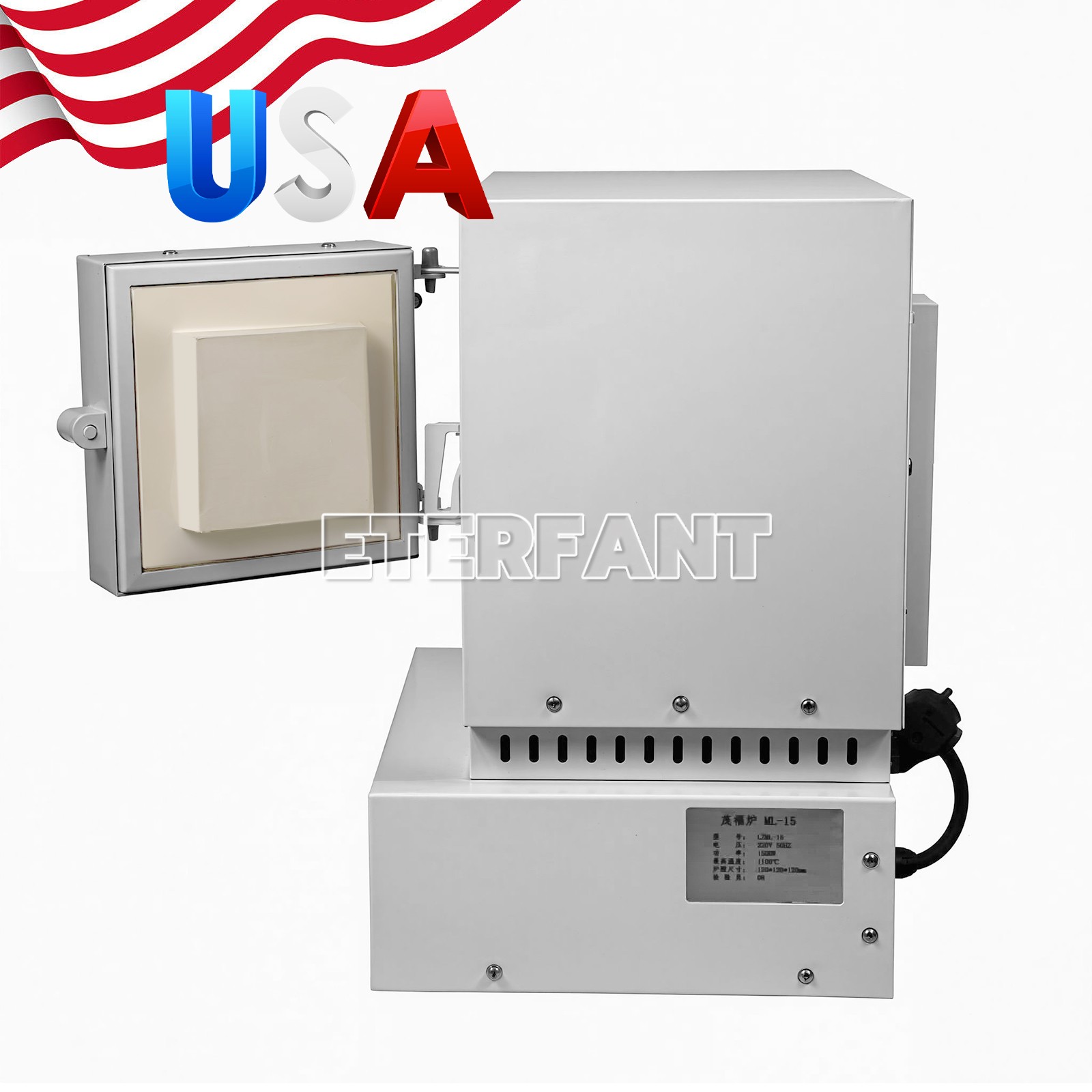 220V Mini Wax Burnout Furnace High Temperature Wax Muffle Oven 2000W 1100℃