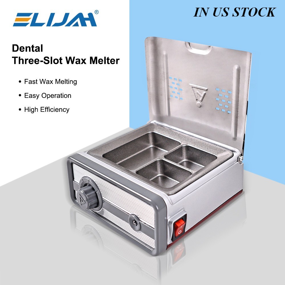 Dental Lab Wax Heater Pot 3-Well Analog Heater Melting Dipping Pot Machine 110V