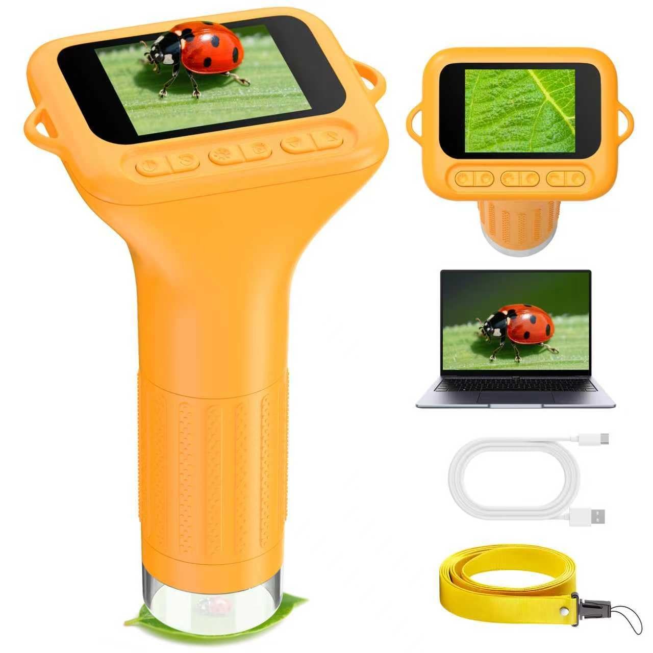 1000X Portable Digital Handheld Microscope for Kids with HD IPS Screen 50X