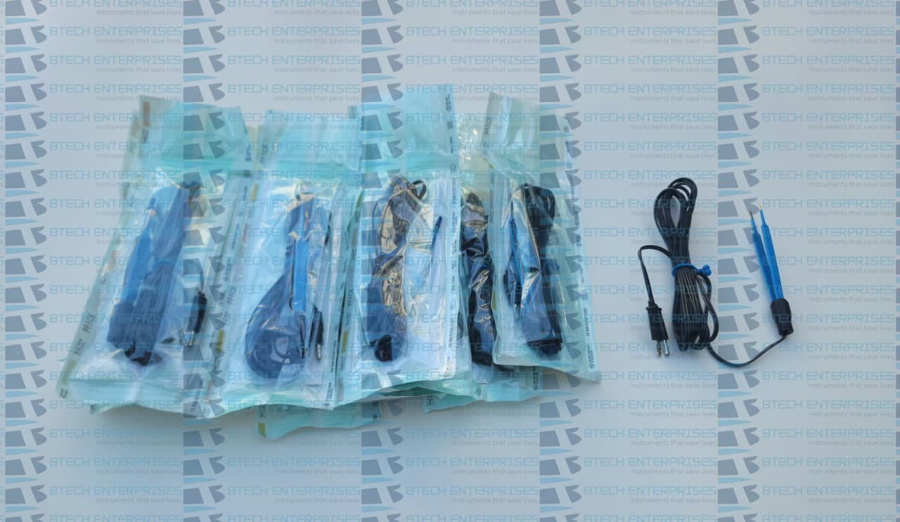 Disposable Non Stick Bipolar McPherson Forcep Electrosurgical Sterile Pack of 12
