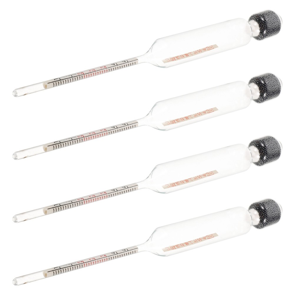 4 Pcs Dairy Density Meter Laboratory Testing Hydrometer for Lactate