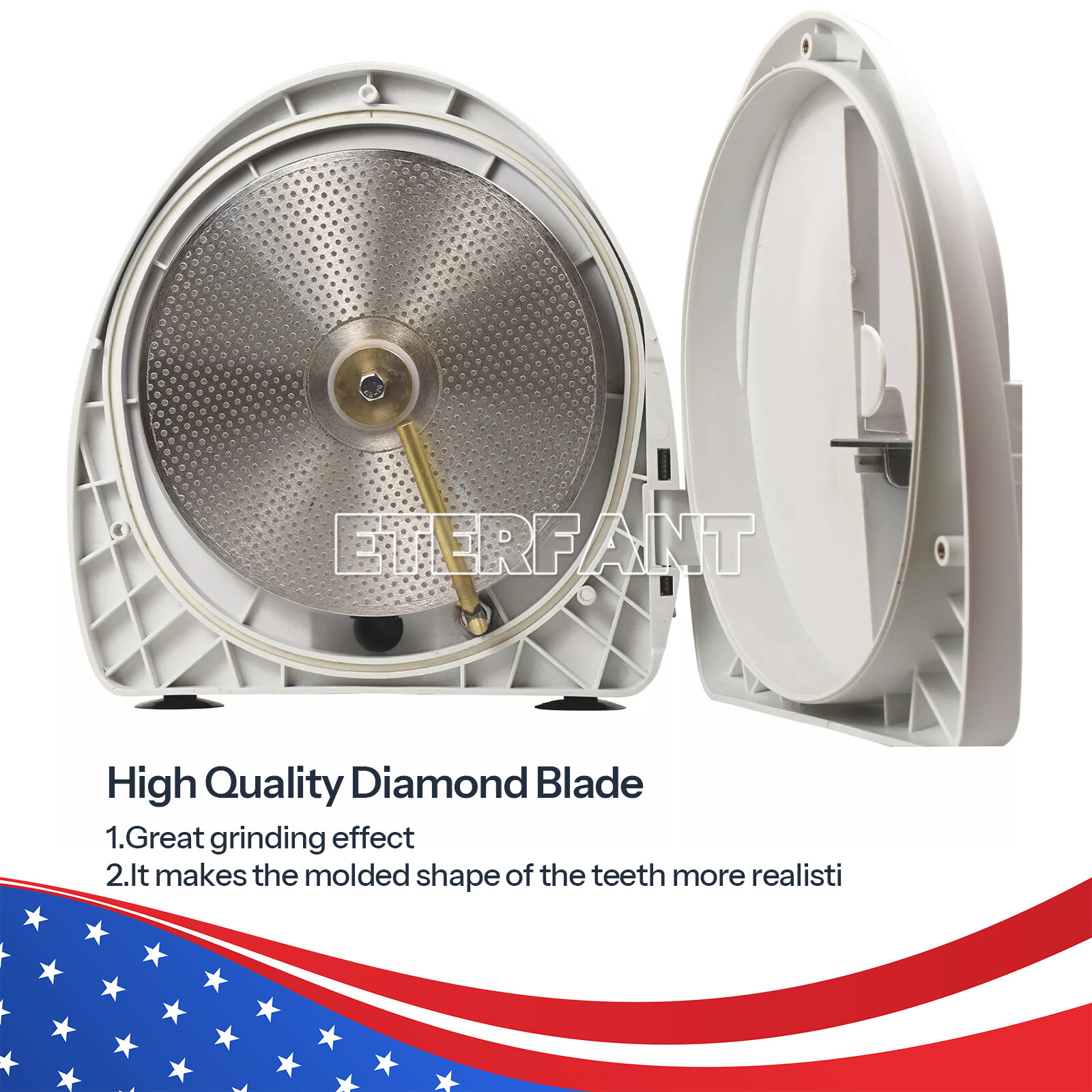 ETERFANT Dental Lab Equipment Plaster Model Arch Trimmer with Diamond Disc Wheel