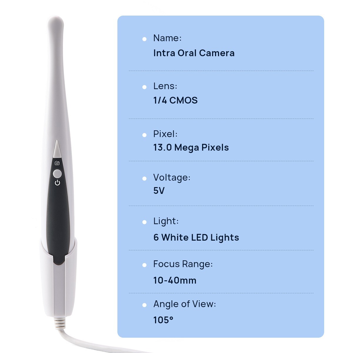 Dental Intraoral Camera Focus Digital USB Imaging Intra Oral 6 White Led Light