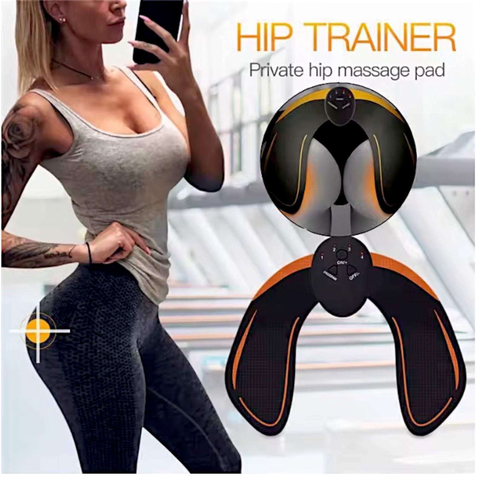 Wireless Hip Trainer Butt Lift EMS Massager Abs Fitness Toner Muscle Stimulator