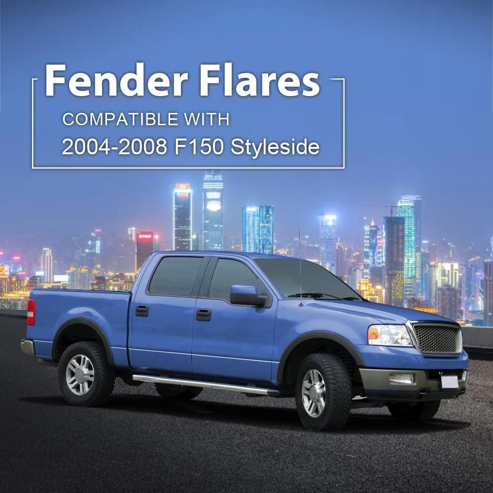 4PCS Fender Flare for F150 04-08 Not Heritage Black Factory Style