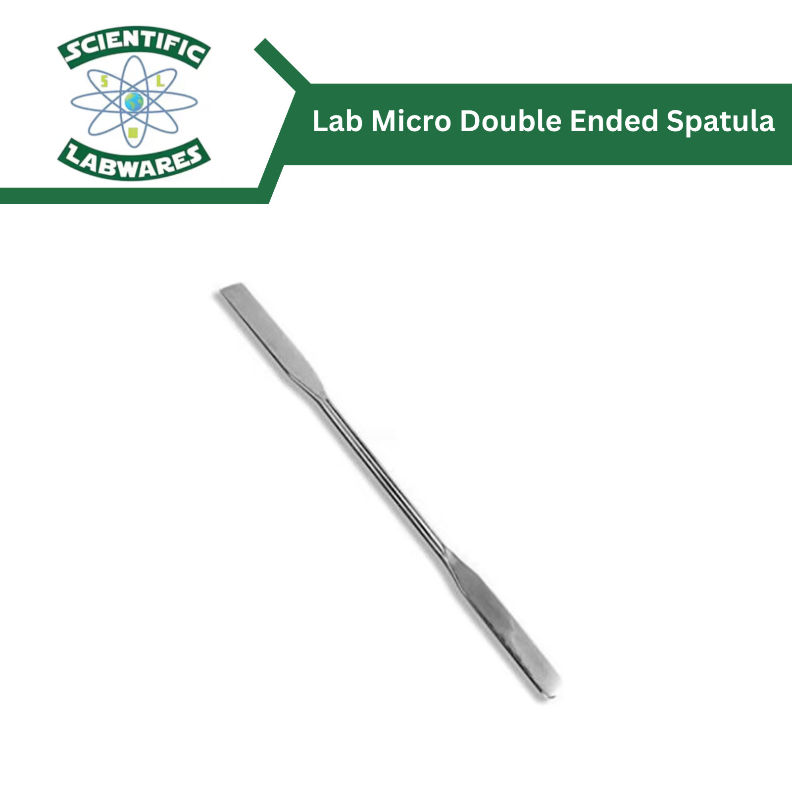 Scientific Labwares Stainless Steel Lab Micro Double Ended Spatula Sampler