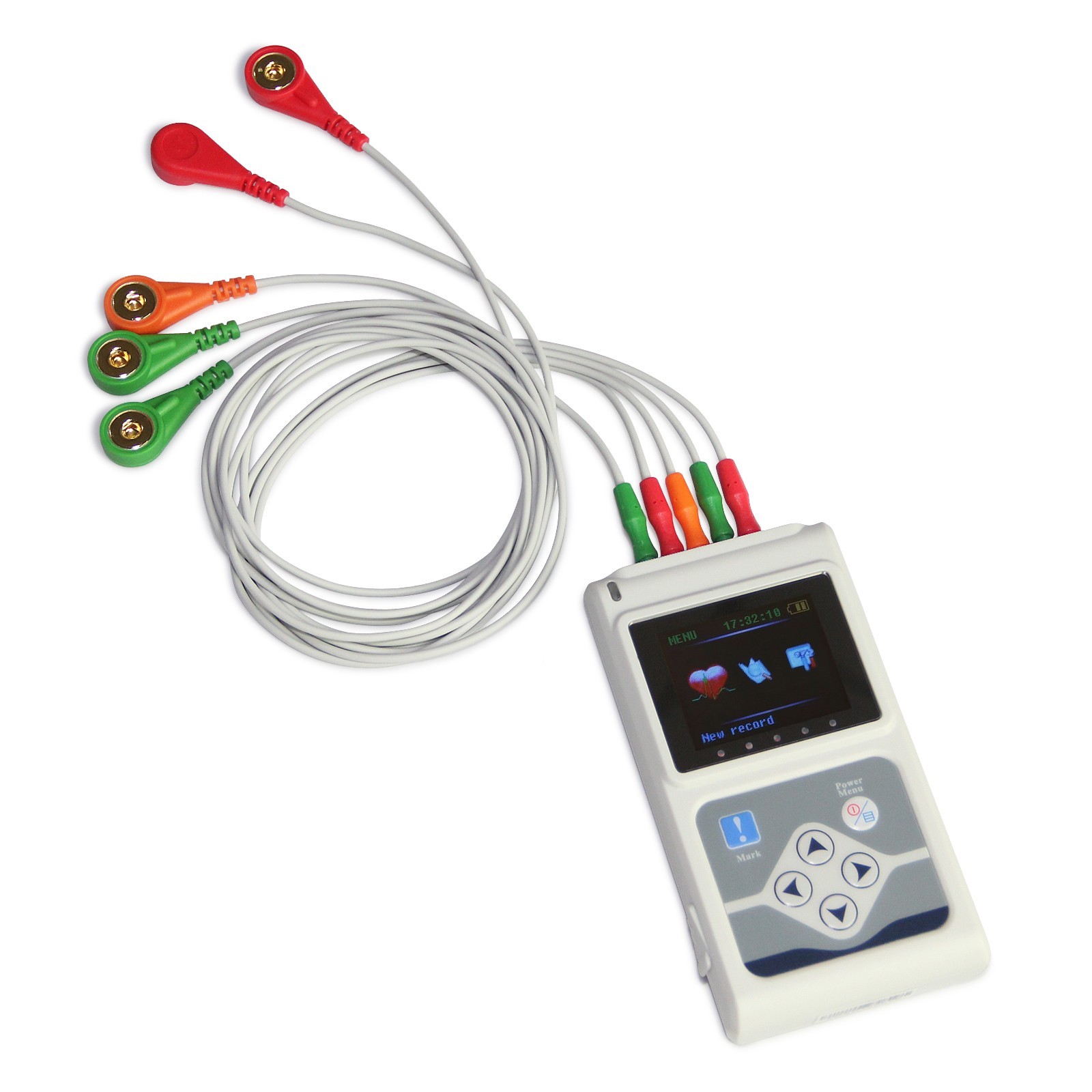 3Channel ECG Holter Monitor-Heart EKG Recorder for Continuous Cardiac Monitoring