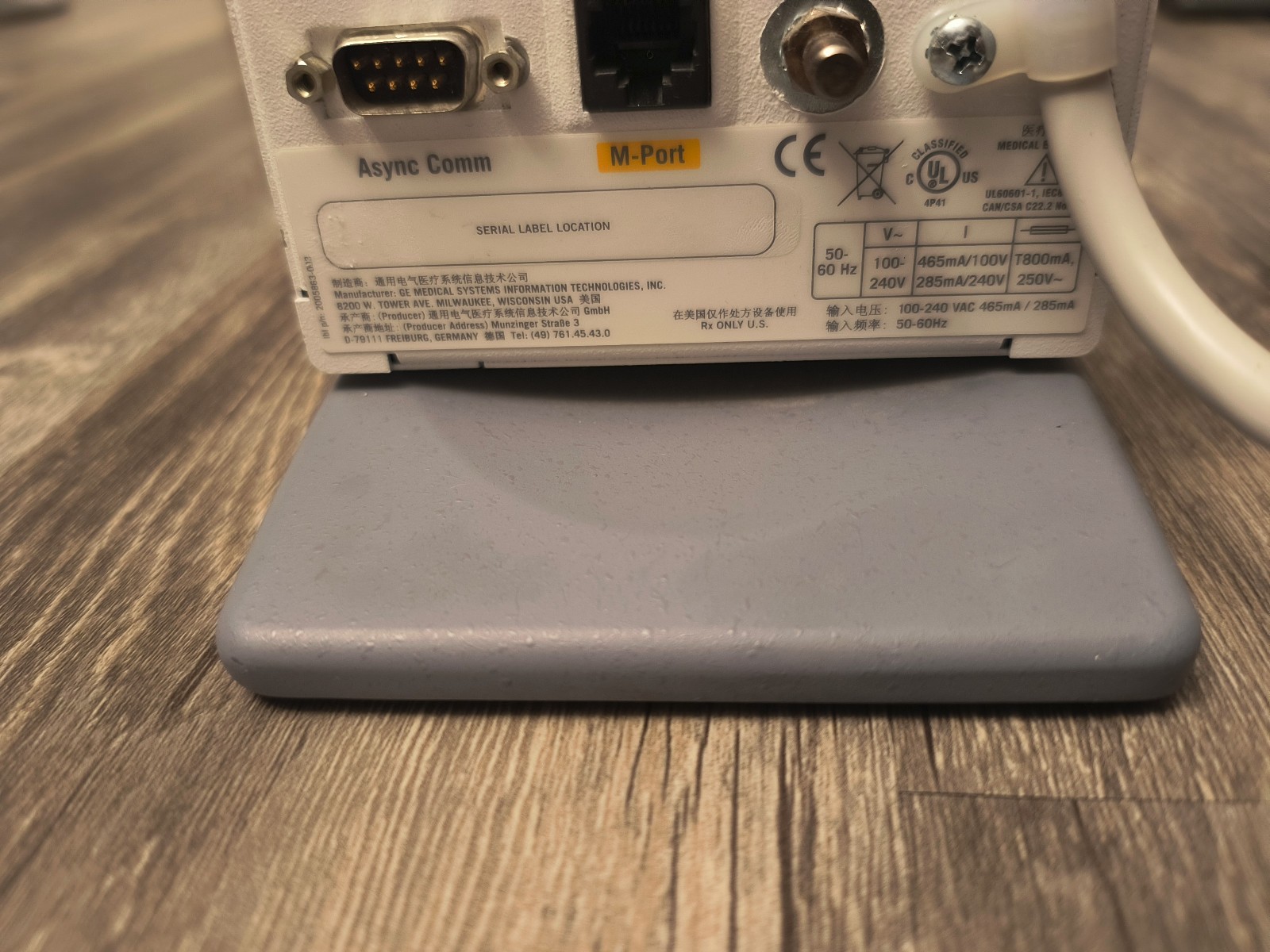 GE PRN 50‑M Thermal Recorder Printer Powers on + Mount & Power Cable