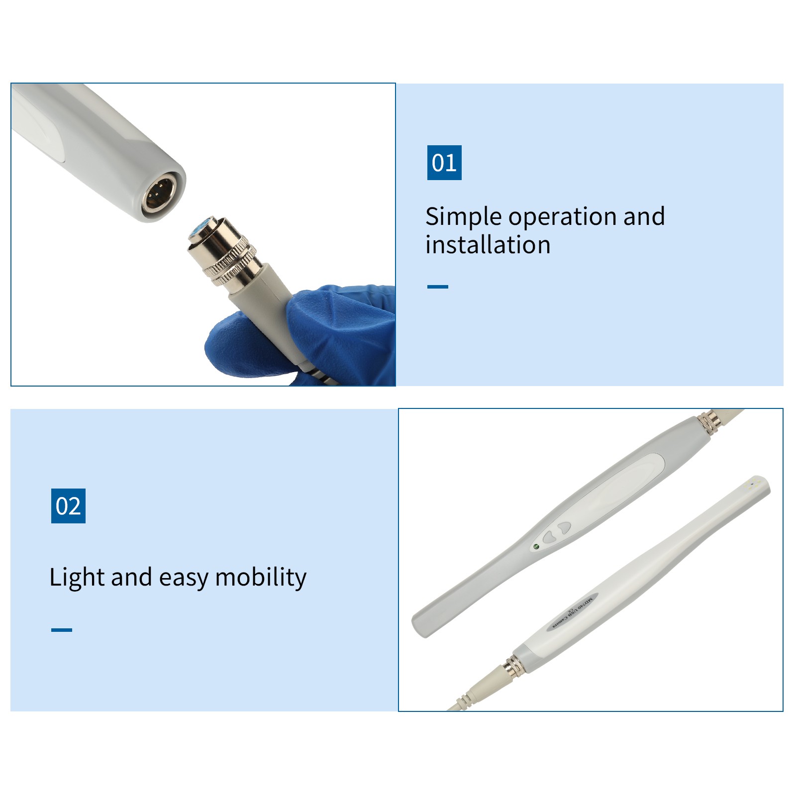 Dental Oral Camera USB Imaging HD Camera 6 LED light / 100*Sleeve Sheath