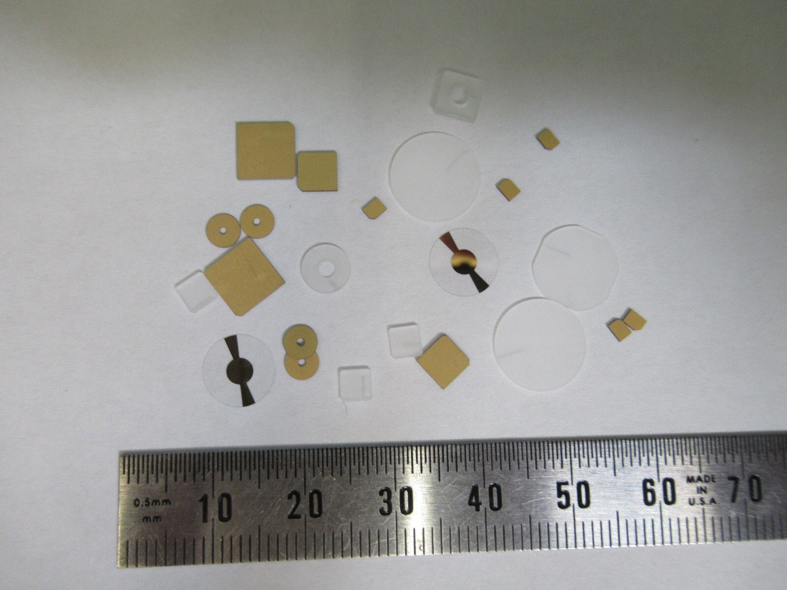 LOT BLANKS PIEZOELECTRIC QUARTZ CRYSTAL X-Y-CUT GOLD COATED PIEZO SENSOR AL-B-10
