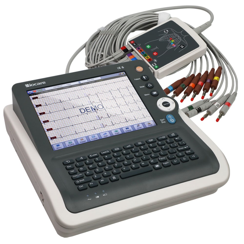 12 lead 6 channel ECG Machine with Interpretation and S-T segment Diagnosis New