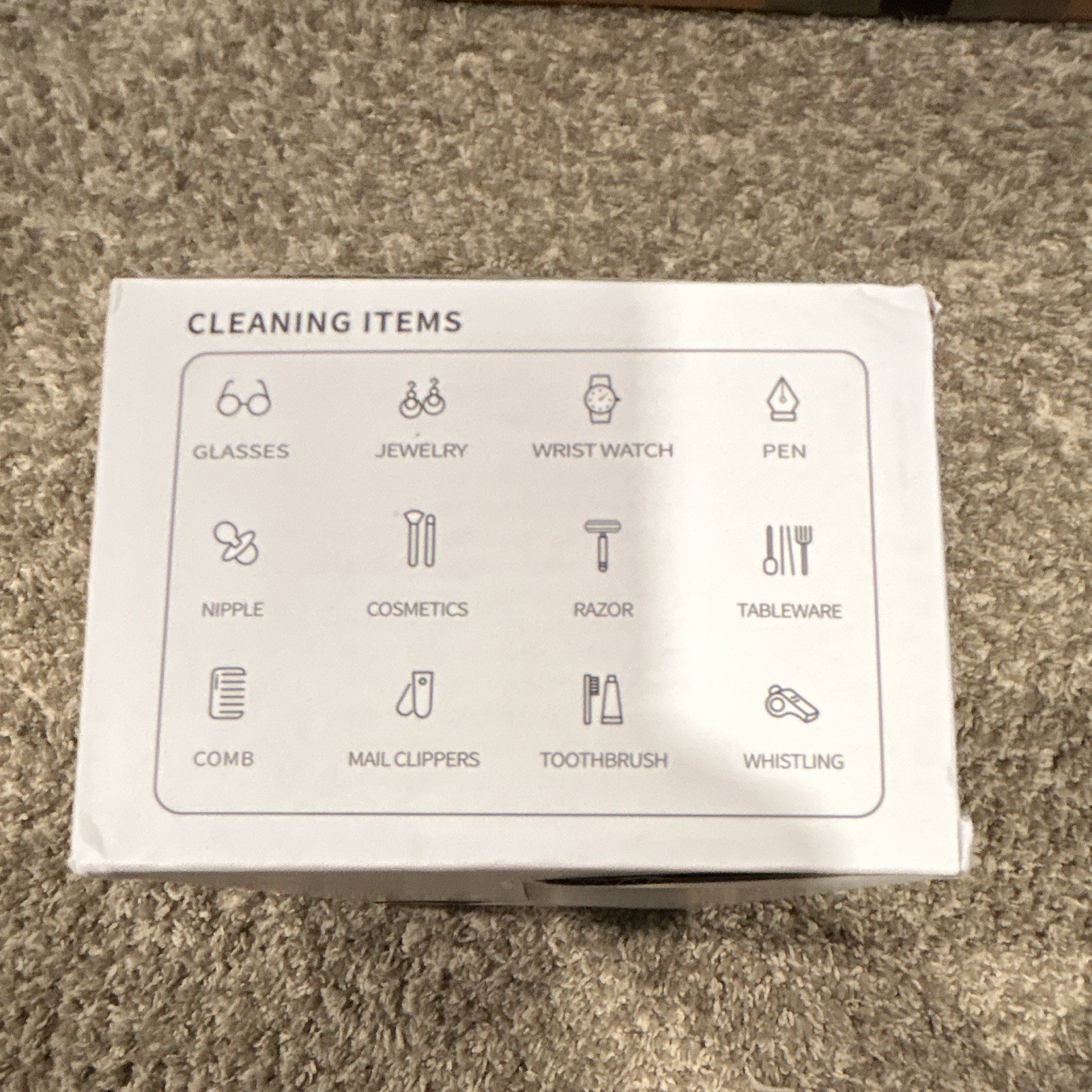 Ultrasonic Cleaner Kit w/ Strap, ABS + 304 Stainless Steel, 640ml (22oz)